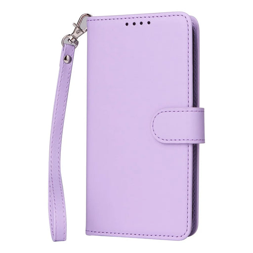 BETOPNICE For Samsung Galaxy S25 Edge Magnetic Case  Detachable PU Leather Phone Cover with Strap - Purple - 2