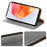 For Samsung Galaxy A15 4G / 5G Case Wallet RFID Blocking Leather Phone Cover Strong Magnetic Closure - Grey - 3