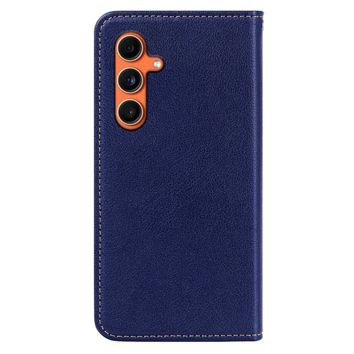 For Samsung Galaxy A55 5G Case Wallet RFID Blocking Leather Phone Cover Strong Magnetic Closure - Blue - 7