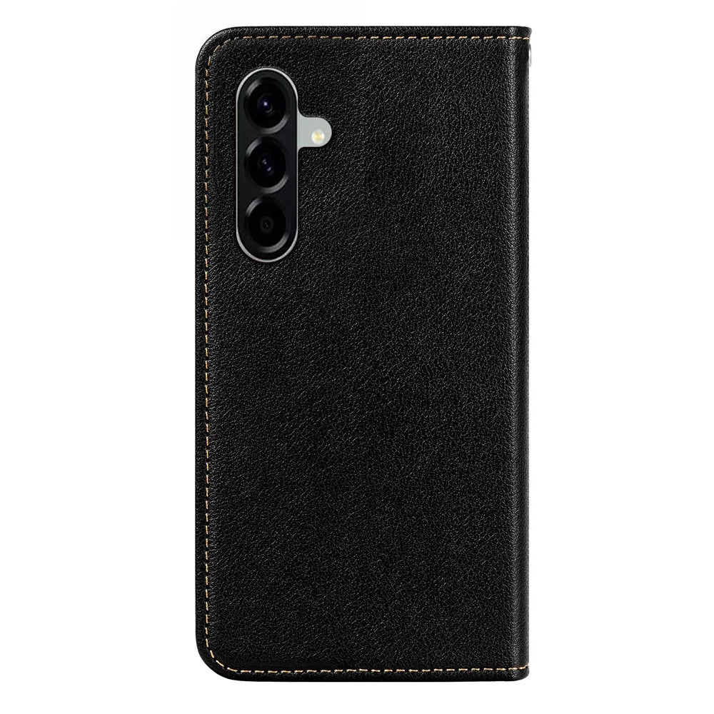 For Samsung Galaxy A56 5G Case Wallet RFID Blocking Leather Phone Cover Strong Magnetic Closure - Black - 7