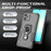 For Samsung Galaxy A06 4G Case Rotatable Ring Kickstand PC + TPU Shockproof Phone Cover - Black - 2