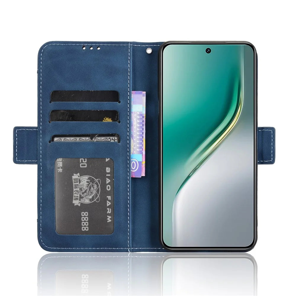 For TECNO Camon 40 Premier 5G Leather Case Phone Wallet Cover with Multiple Card Slots - Blue - 2