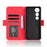 For vivo V50 Lite 5G  /  4G Leather Case Phone Wallet Cover with Multiple Card Slots - Red - 4