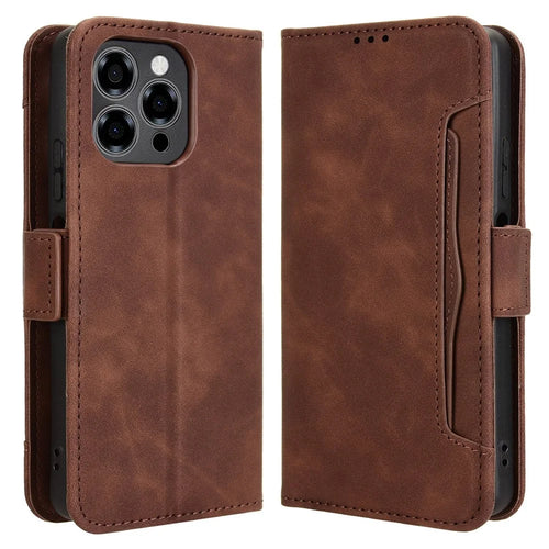 For Doogee Note 58 Pro  /  Note 58 Leather Case Phone Wallet Cover with Multiple Card Slots - Brown - 1
