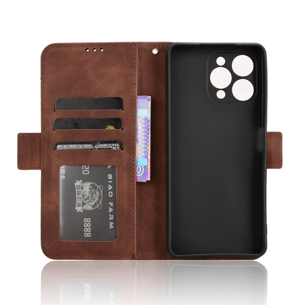 For Doogee Note 58 Pro  /  Note 58 Leather Case Phone Wallet Cover with Multiple Card Slots - Brown - 4
