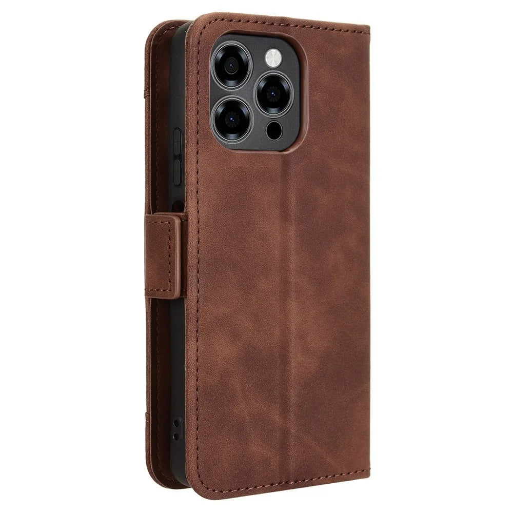 For Doogee Note 58 Pro  /  Note 58 Leather Case Phone Wallet Cover with Multiple Card Slots - Brown - 7