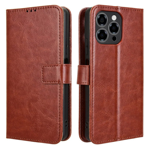 For Doogee Note 58 Pro  /  Note 58 Case Crazy Horse Texture PU Leather Phone Wallet Cover - Brown - 1