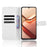 For Doogee Note 58 Pro  /  Note 58 Case PU Leather Diamond Texture Wallet Phone Cover - White - 2