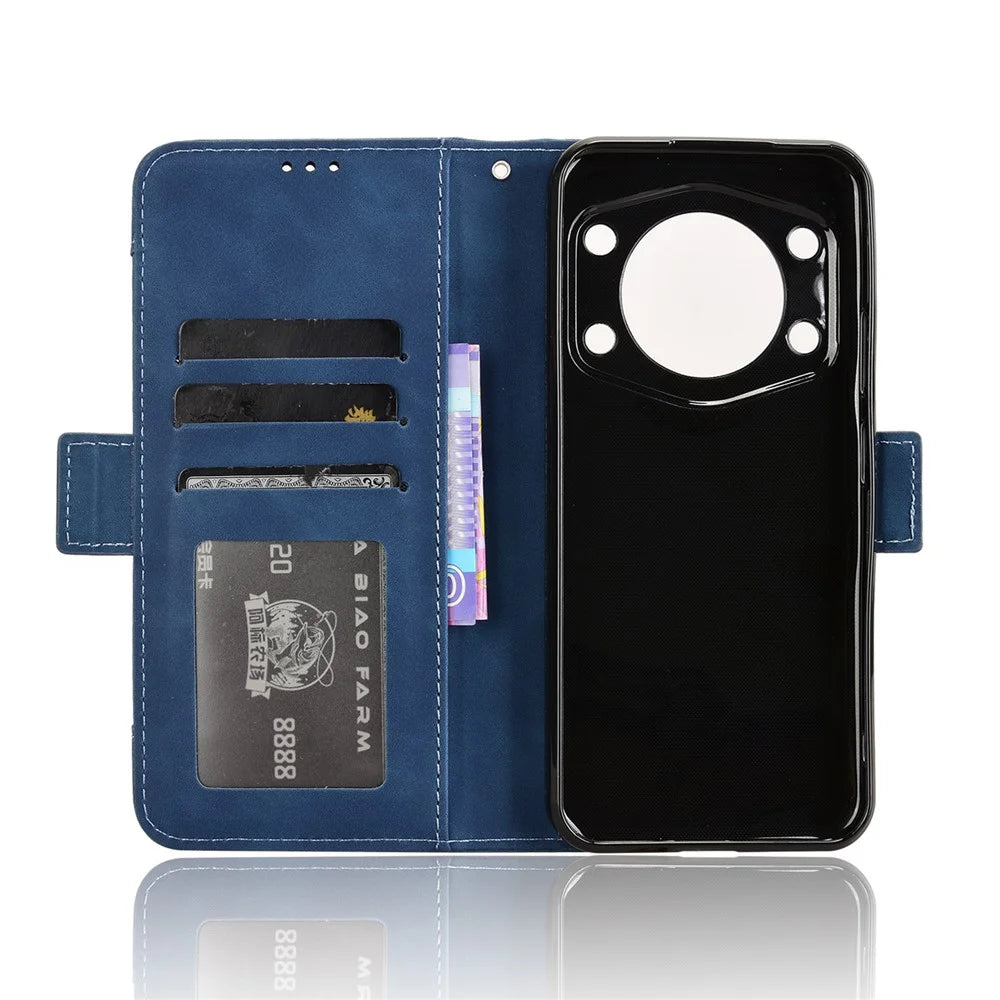 For Cubot A30 Leather Case Phone Wallet Cover with Multiple Card Slots - Blue - 4