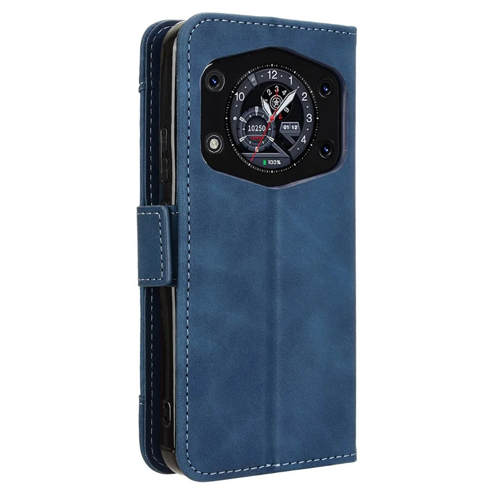 For Cubot A30 Leather Case Phone Wallet Cover with Multiple Card Slots - Blue - 7
