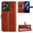 For Blackview Oscal Tiger 13 Case Crazy Horse Texture PU Leather Phone Wallet Cover - Brown - 5