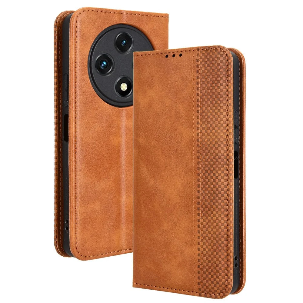 Leather Case For Umidigi G100  /  G100 5G  /  G100A Wallet Stand Retro Texture Phone Cover - Brown - 1