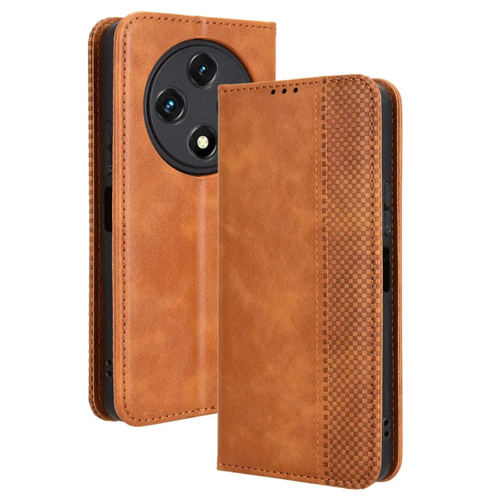 Leather Case For Umidigi G100  /  G100 5G  /  G100A Wallet Stand Retro Texture Phone Cover - Brown - 1