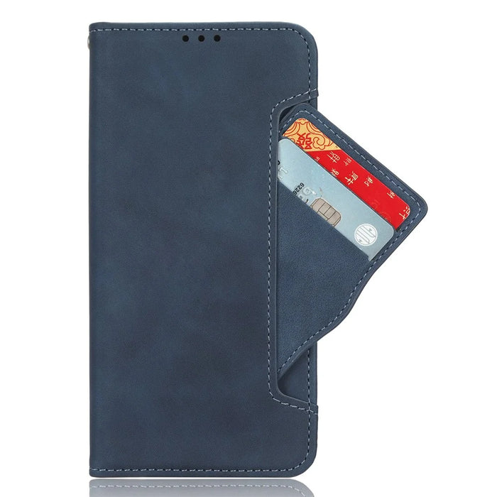 Leather Case For Umidigi G100  /  G100 5G  /  G100A Phone Wallet Cover with Multiple Card Slots - Blue - 6