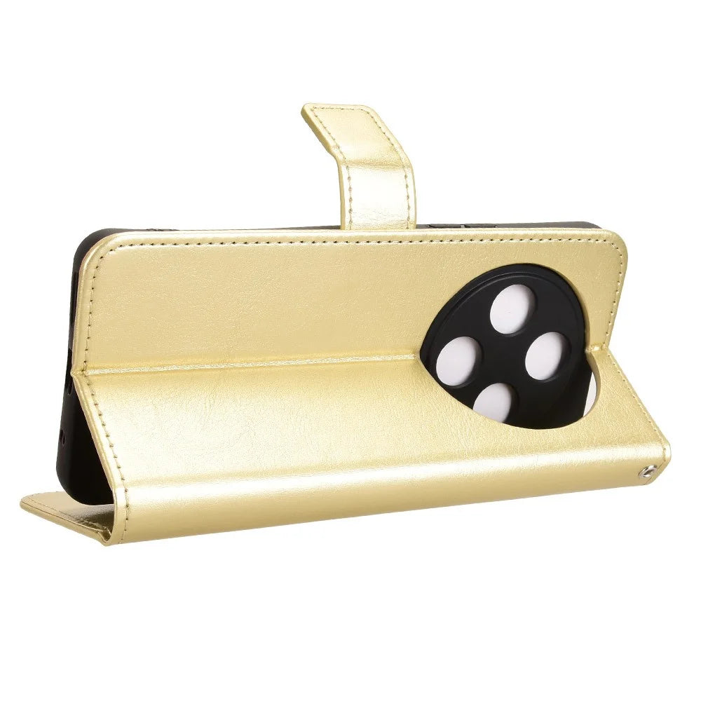 PU Leather Case For Umidigi G100  /  G100 5G  /  G100A Crazy Horse Texture Phone Wallet Cover - Gold - 3