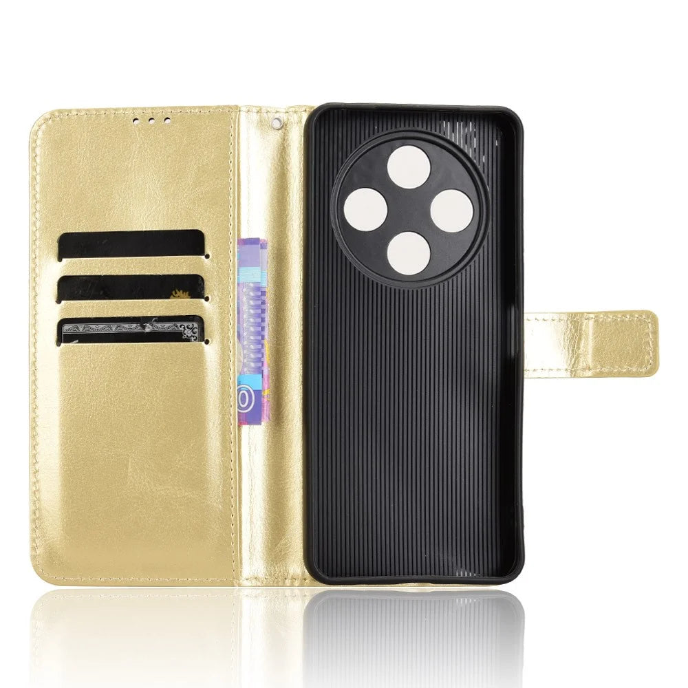 PU Leather Case For Umidigi G100  /  G100 5G  /  G100A Crazy Horse Texture Phone Wallet Cover - Gold - 4