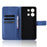 PU Leather Case For Umidigi Note 100  /  Note 100 5G  /  Note 100A Diamond Texture Wallet Phone Cover - Blue - 4