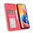 For TCL 60R 5G / TCL 60 5G Case Wallet Stand Retro Texture Leather Phone Cover - Red - 2