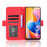 For TCL 60R 5G / TCL 60 5G Leather Case Phone Wallet Cover with Multiple Card Slots - Red - 2