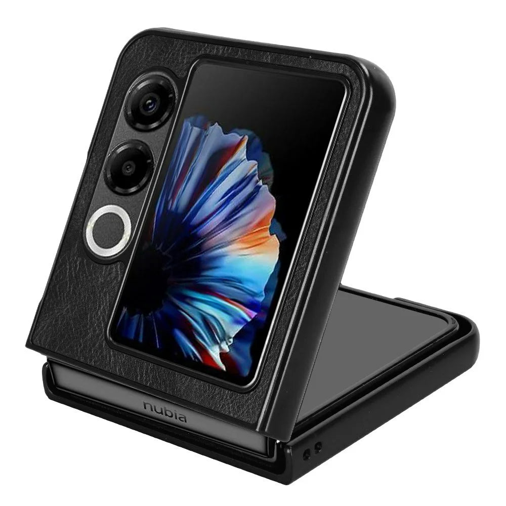 For ZTE nubia Flip2 5G A404ZT Case Wristband Kickstand Leather + PC + TPU Phone Cover with Bottle Opener - Black - 2