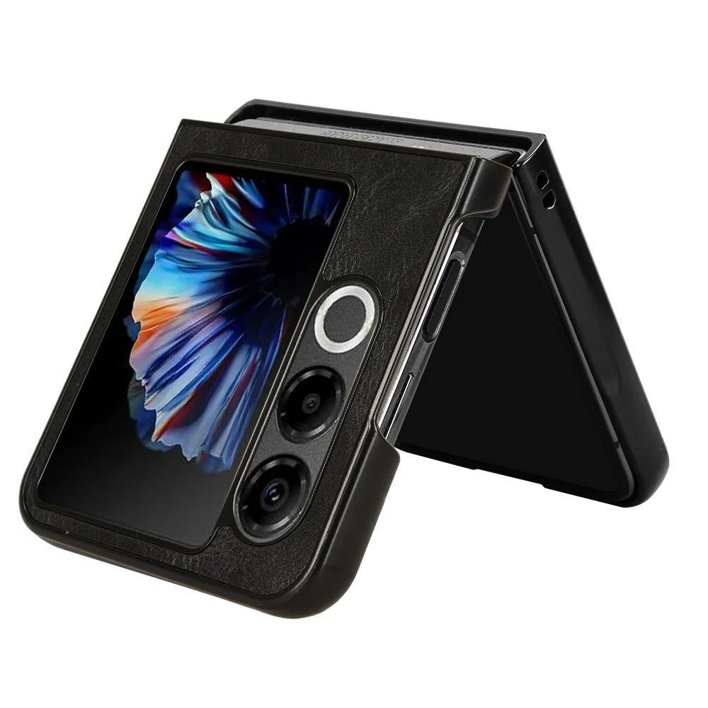 For ZTE nubia Flip2 5G A404ZT Case Wristband Kickstand Leather + PC + TPU Phone Cover with Bottle Opener - Black - 3