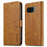 LC.IMEEKE For Google Pixel 9a Case Calf Texture PU Leather Stand Wallet Phone Cover - Yellow - 1