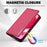 LC.IMEEKE L1 Series for Google Pixel 9a Case PU Leather Wallet Stand Protective Phone Cover - Red - 4