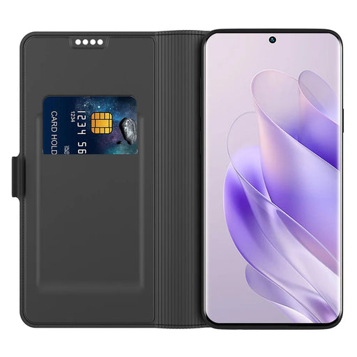 For Infinix Note 50 4G / Note 50 Pro 4G Case Shockproof TPU Inner Shell Leather Phone Cover Card Slot - Black - 2