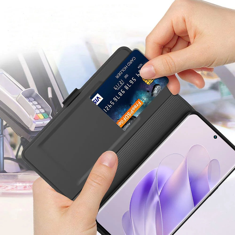 For Infinix Note 50 4G / Note 50 Pro 4G Case Shockproof TPU Inner Shell Leather Phone Cover Card Slot - Black - 5