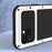 LOVE MEI For iPhone 14 Silicone + Metal Hybrid Phone Cover Shockproof Dust-proof Case with Tempered Glass Film - White - 3