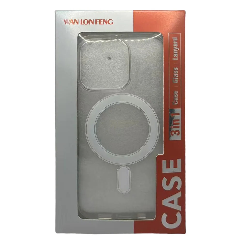 WANLONFENG LM Series For Samsung Galaxy S25 Ultra Clear Phone Magnetic Case with Screen Film (Big Lens Hole) - 7