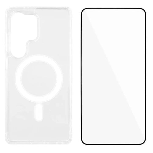 WANLONFENG LM Series For Samsung Galaxy S24 Ultra Clear Phone Magnetic Case with Screen Film (Big Lens Hole) - 1
