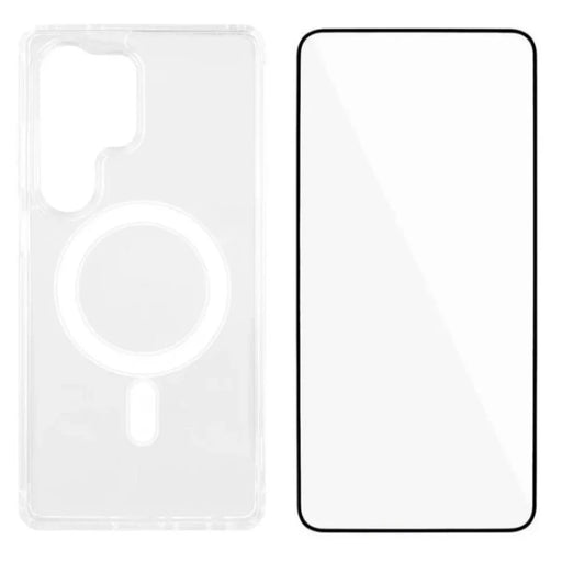 WANLONFENG LM Series For Samsung Galaxy S24 Ultra Clear Phone Magnetic Case with Screen Film (Big Lens Hole) - 1
