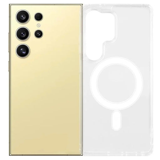 WANLONFENG LM Series For Samsung Galaxy S24 Ultra Clear Phone Magnetic Case with Screen Film (Big Lens Hole) - 2