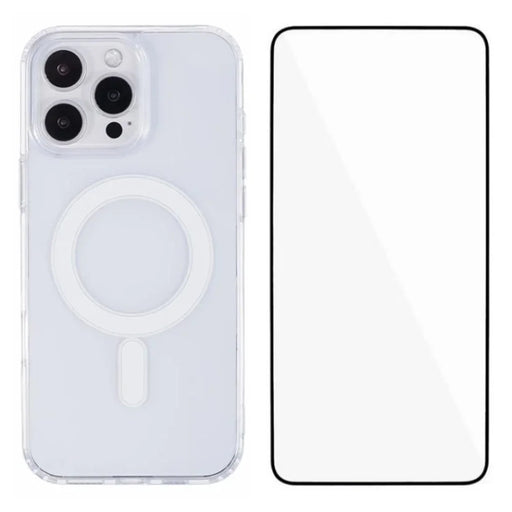 WANLONFENG LM Series For iPhone 16 Pro Clear Phone Case Compatible with MagSafe with Screen Film (Big Lens Hole) - 1