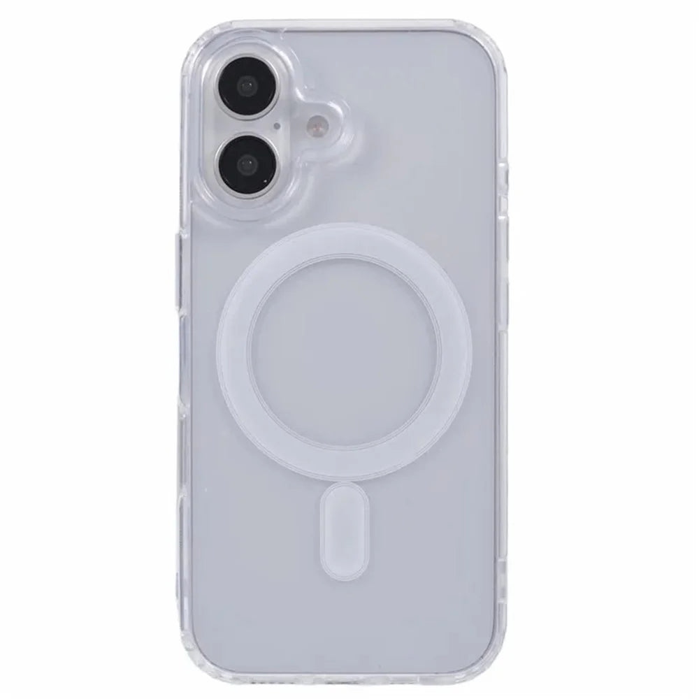 WANLONFENG LM Series For iPhone 16 Clear Phone Case Compatible with MagSafe with Screen Film (Big Lens Hole) - 4