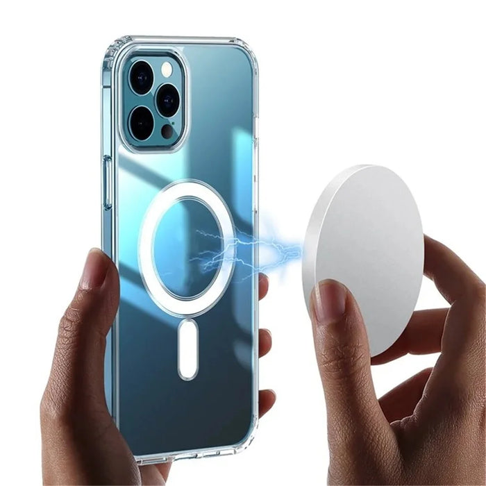 WANLONFENG LM Series For iPhone 15 Pro Max Clear Phone Case Compatible with MagSafe with Screen Film (Big Lens Hole) - 3