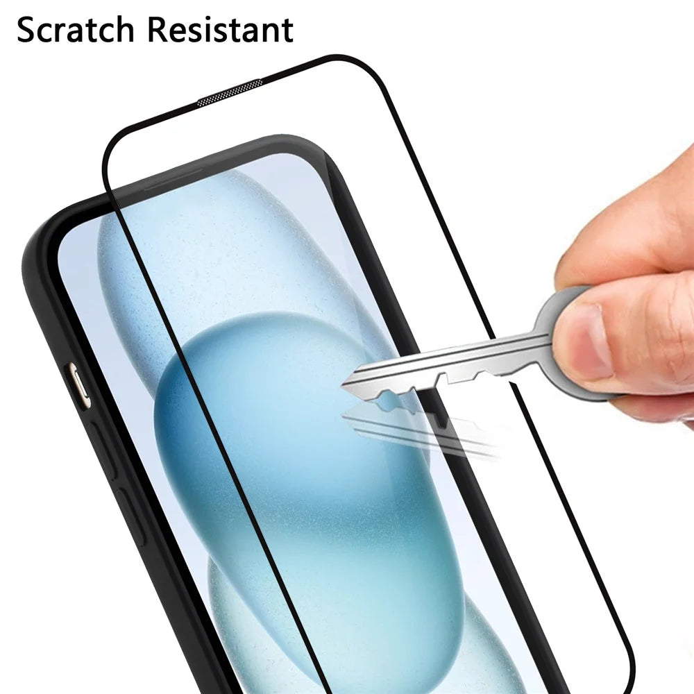 WANLONFENG LM Series For iPhone 15 Pro Clear Phone Case Compatible with MagSafe with Screen Film (Big Lens Hole) - 7