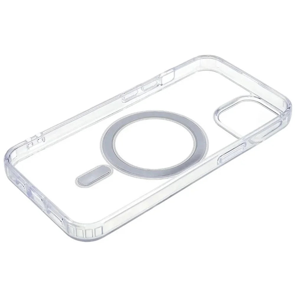 WANLONFENG LM Series For iPhone 14 Clear Phone Case Compatible with MagSafe with Screen Film (Big Lens Hole) - 6