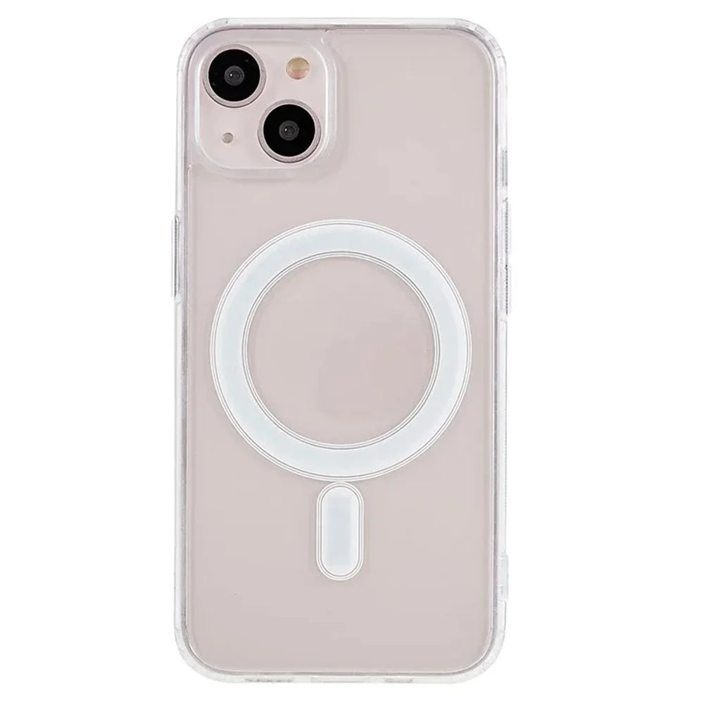 WANLONFENG LM Series For iPhone 13 Clear Phone Case Compatible with MagSafe with Screen Film (Big Lens Hole) - 3