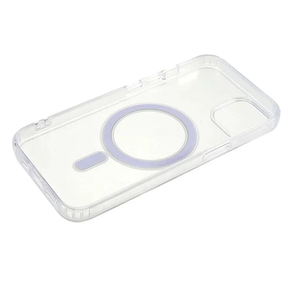 WANLONFENG LM Series For iPhone 13 Clear Phone Case Compatible with MagSafe with Screen Film (Big Lens Hole) - 6