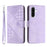 For Samsung Galaxy A36 5G Leather Wallet Case Butterfly Flower Imprinted Phone Cover with Strap - Purple - 1