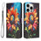 YX-2501 For iPhone 14 Pro Case Pattern Printing PU Leather Wallet Phone Cover with Lanyard - Sunflower - 1