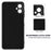For Samsung Galaxy A06 5G Liquid Silicone Case Phone Back Cover with Hand Strap - Black - 6