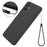 For Samsung Galaxy A06 5G Liquid Silicone Case Phone Back Cover with Hand Strap - Black - 7