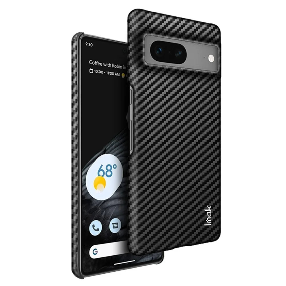 IMAK Ruiyi Series for Google Pixel 7 5G Carbon Fiber Texture PU Leather Coated PC Case Scratch-resistant Cell Phone Cover - 1