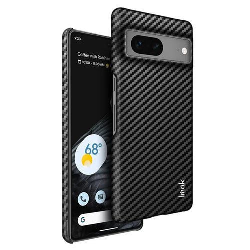 IMAK Ruiyi Series for Google Pixel 7 5G Carbon Fiber Texture PU Leather Coated PC Case Scratch-resistant Cell Phone Cover - 1