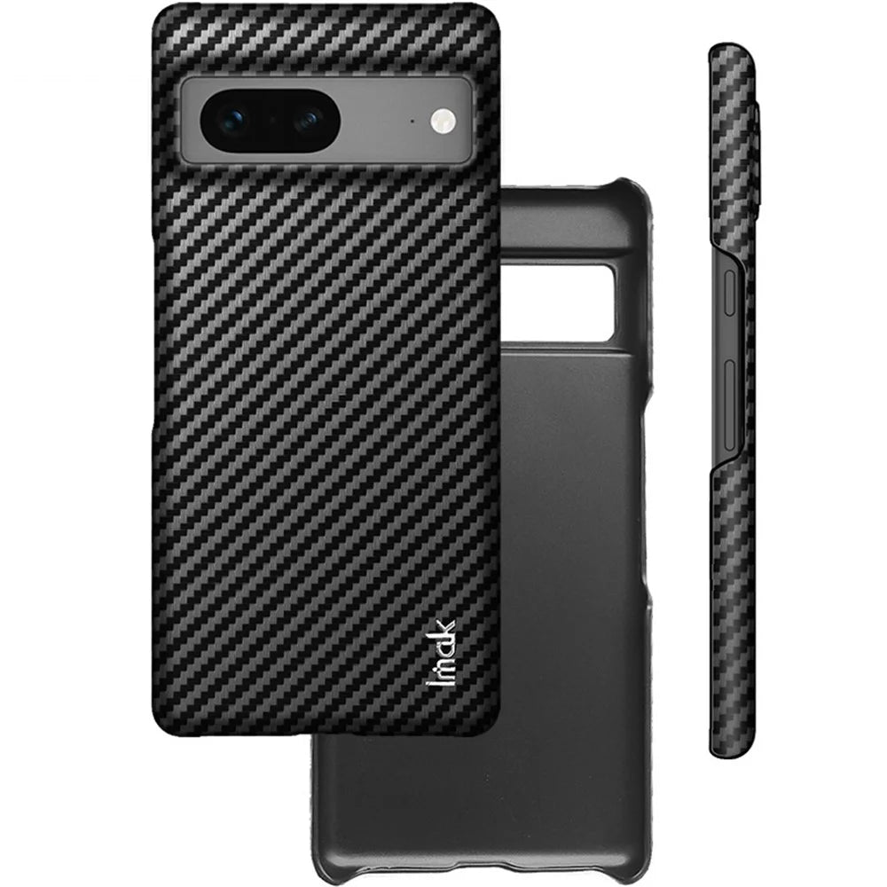 IMAK Ruiyi Series for Google Pixel 7 5G Carbon Fiber Texture PU Leather Coated PC Case Scratch-resistant Cell Phone Cover - 3