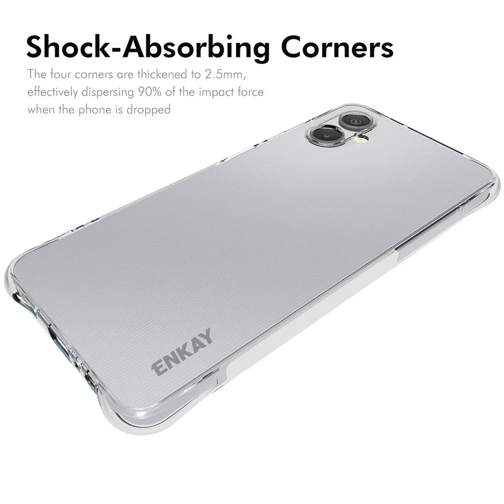 ENKAY HAT PRINCE For Samsung Galaxy A06 5G Clear Phone Case   Shockproof Anti-slip TPU Cover - Transparent - 2