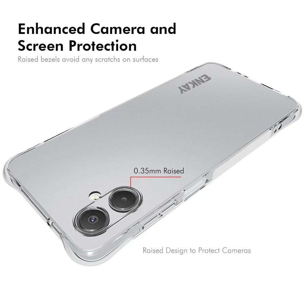 ENKAY HAT PRINCE For Samsung Galaxy A06 5G Clear Phone Case   Shockproof Anti-slip TPU Cover - Transparent - 3